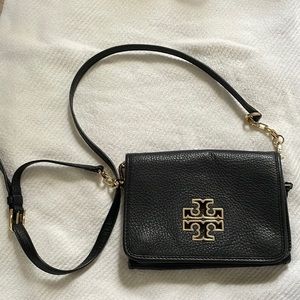 Tory Burch Britten Combo Crossbody Bag in black